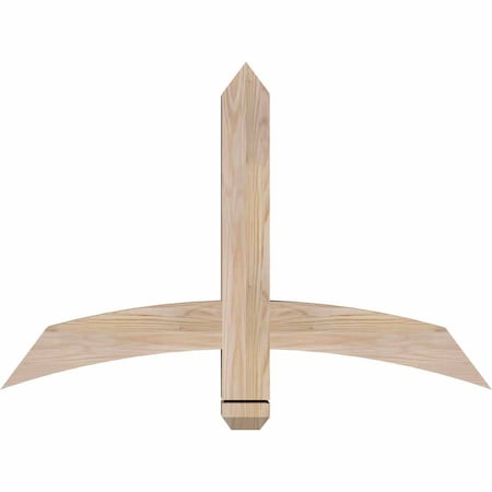 Ekena Millwork Bellingham Smooth Timber Gable Bracket, Douglas Fir, 36"W x 24"H x 3 1/2"D x 3 1/2"F, 16/12 Pitch GBW036X24X0404BEL00SDF